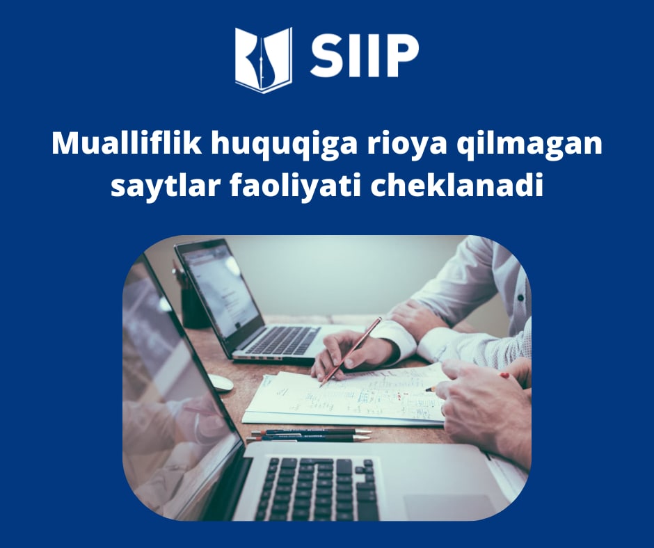 O‘zbekiston Respublikasi Prezidentining “Intellektual mulk sohasini yanada rivojlantirishga oid qo‘shimcha chora-tadbirlar to‘g‘risida”gi qaroriga muvofiq