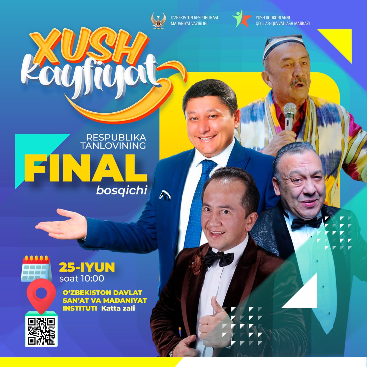 "Xush kayfiyat" respublika tanlovining final bosqichiga barchani taklif etamiz!