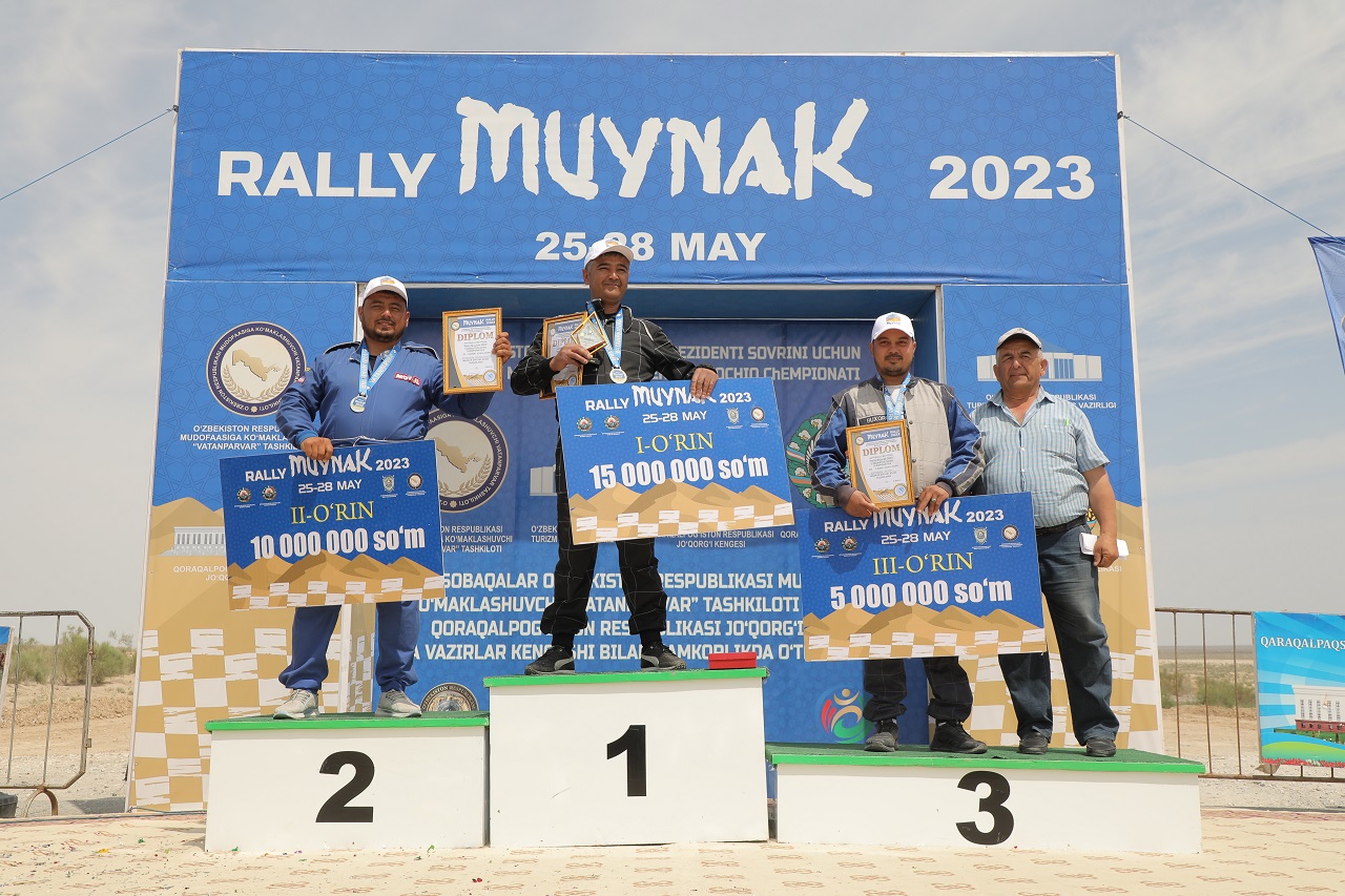 Orol dengizi bo‘ylab o‘tkazilgan “Rally Muynak” musobaqasi g‘oliblari aniqlandi