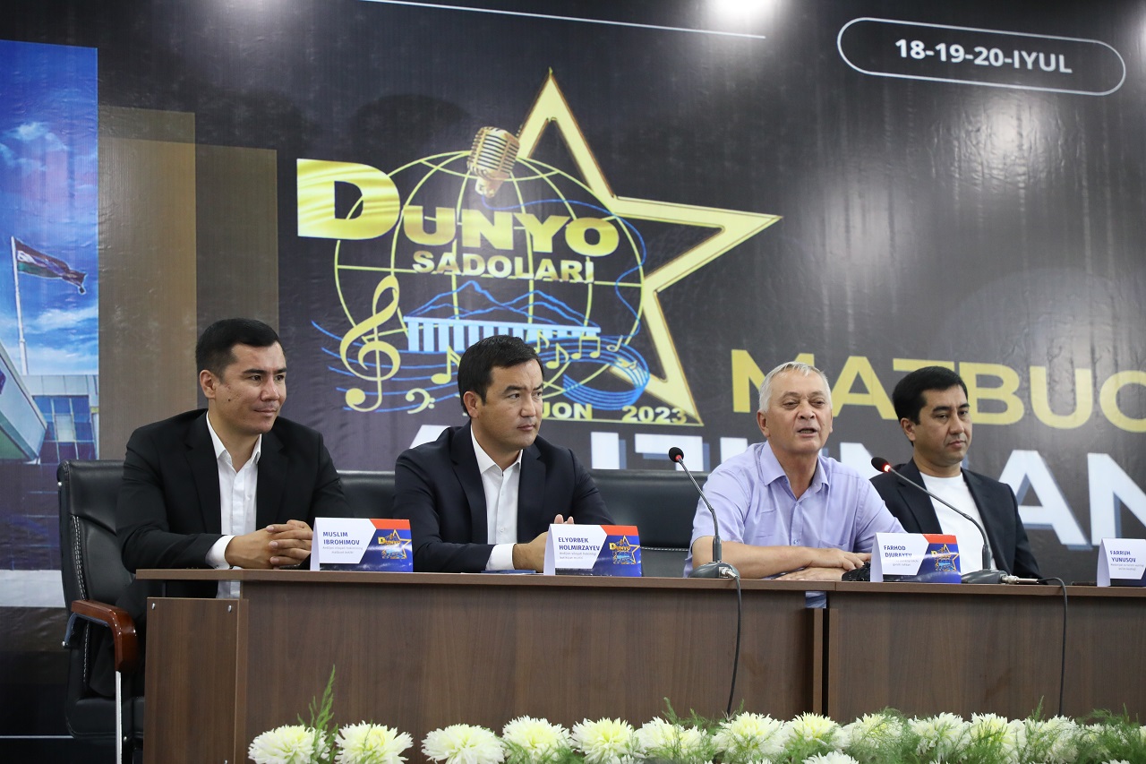 “Dunyo sadolari” xalqaro milliy estrada san’ati festivali yuzasidan matbuot anjumani o‘tkazildi